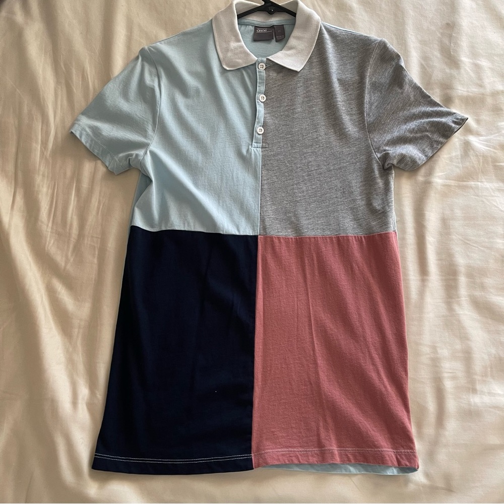 Slim Fit Color Block Polo